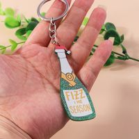 Cute Christmas Tree Snowman Elk Zinc Alloy Christmas Bag Pendant Keychain sku image 7