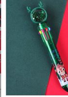 Christmas Sequins Press 10-color Ballpoint Pen Creative Christmas Prize Children Student Small Gifts Present sku image 3