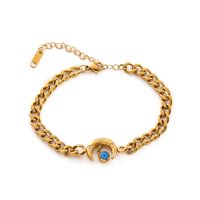 Lady Simple Style Geometric Moon 316 Stainless Steel  14K Gold Plated Bracelets In Bulk main image 2