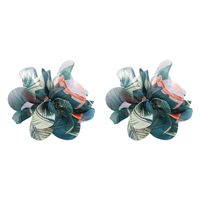 1 Pair Vacation Sweet Colorful Flower Cloth Ear Studs sku image 5