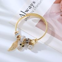 Elegant Glam Owl Wings Butterfly Rhinestones Alloy Wholesale Bangle main image 3