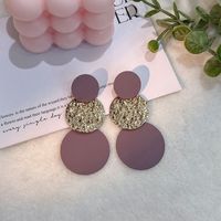 1 Pair Retro Round Pleated Alloy Drop Earrings sku image 2