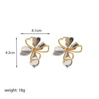1 Pair Classic Style Flower Enamel Plating Inlay Copper Zircon 14k Gold Plated 18k Gold Plated Ear Studs sku image 2