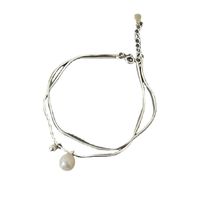 Simple Style Solid Color Sterling Silver Gold Plated Bracelets In Bulk main image 2