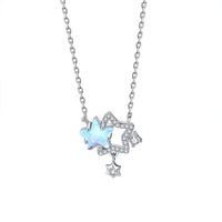Simple Style Star Sterling Silver Zircon Pendant Necklace In Bulk main image 3