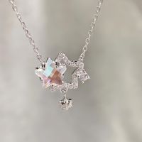 Simple Style Star Sterling Silver Zircon Pendant Necklace In Bulk main image 1
