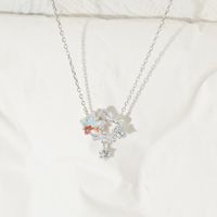 Einfacher Stil Stern Sterling Silber Zirkon Halskette Mit Anhänger In Masse main image 5