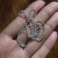 Einfacher Stil Einfarbig Sterling Silber Halskette In Masse main image 5