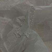 Simple Style Solid Color Sterling Silver Necklace In Bulk sku image 1