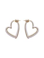 1 Pair Sweet Heart Shape Enamel Copper Hoop Earrings main image 4