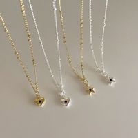 Simple Style Solid Color Gold Plated Metal Wholesale Pendant Necklace main image 5