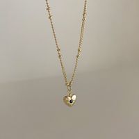 Simple Style Solid Color Gold Plated Metal Wholesale Pendant Necklace sku image 1