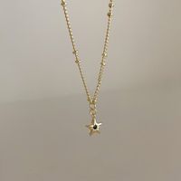 Simple Style Solid Color Gold Plated Metal Wholesale Pendant Necklace sku image 3