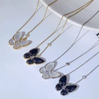 Simple Style Bow Knot Titanium Steel Inlay Agate Pendant Necklace main image 1