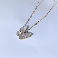 Simple Style Bow Knot Titanium Steel Inlay Agate Pendant Necklace sku image 1