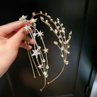 Women's Luxurious Simple Style Star Alloy Plating Inlay Artificial Rhinestones Hair Band main image 1