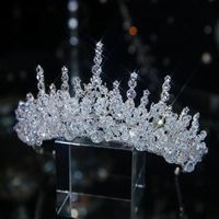 Princess Queen Bridal Crown Alloy Plating Inlay Inlaid Crystal Artificial Crystal Crown sku image 1