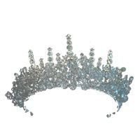 Prinzessin Königin Braut Krone Legierung Überzug Inlay Eingelegter Kristall Künstlicher Kristall Krone main image 2