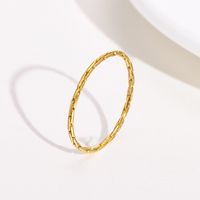 304 Stainless Steel Gold Plated Simple Style Plating Solid Color Rings main image 1