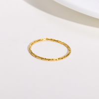 304 Stainless Steel Gold Plated Simple Style Plating Solid Color Rings main image 6