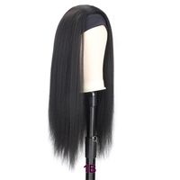 Women's African Style Street High Temperature Wire Long Straight Hair Wigs sku image 1