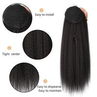 Women's African Style Street High Temperature Wire Ponytail Wigs main image 3