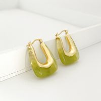 1 Pair Simple Style U Shape Patchwork Copper Earrings sku image 3