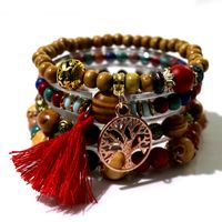 Wholesale Jewelry Bohemian Constellation Heart Shape Crown Arylic Alloy Wooden Beads Beaded Bracelets sku image 5