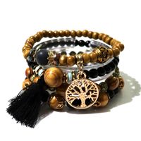 Wholesale Jewelry Bohemian Constellation Heart Shape Crown Arylic Alloy Wooden Beads Beaded Bracelets sku image 1