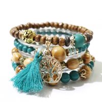 Wholesale Jewelry Bohemian Constellation Heart Shape Crown Arylic Alloy Wooden Beads Beaded Bracelets sku image 6
