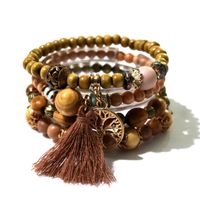 Wholesale Jewelry Bohemian Constellation Heart Shape Crown Arylic Alloy Wooden Beads Beaded Bracelets sku image 4