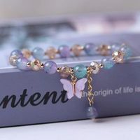 Wholesale Jewelry Sweet Butterfly Artificial Crystal Beaded Bracelets main image 1