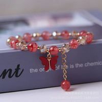 Wholesale Jewelry Sweet Butterfly Artificial Crystal Beaded Bracelets main image 3