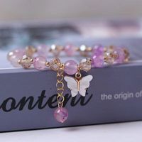 Wholesale Jewelry Sweet Butterfly Artificial Crystal Beaded Bracelets main image 5