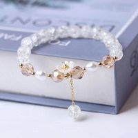 Wholesale Jewelry Sweet Heart Shape Flower Artificial Crystal Beaded Bracelets sku image 7