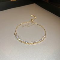 Elegant Lady Flower Copper Inlay Zircon Bracelets sku image 29