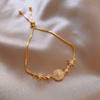 Simple Style Flower Bow Knot Alloy Inlay Zircon Women's Bracelets Earrings sku image 8
