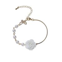 Simple Style Flower Bow Knot Alloy Inlay Zircon Women's Bracelets Earrings sku image 1