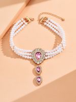 Simple Style Water Droplets Zircon Alloy Plastic Wholesale Layered Necklaces main image 8