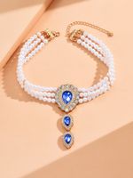 Simple Style Water Droplets Zircon Alloy Plastic Wholesale Layered Necklaces main image 6