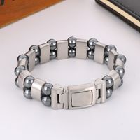 Simple Style Classic Style Solid Color Stainless Steel Men's Bracelets main image 1