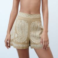 Women's Daily Streetwear Plant Shorts Embroidery Shorts main image 8