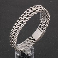 Retro Solid Color Titanium Steel Polishing Men's Bracelets main image 2