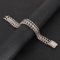 Retro Solid Color Titanium Steel Polishing Men's Bracelets main image 3