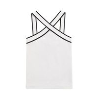 Women's Vest Tank Tops Backless Streetwear Solid Color sku image 1