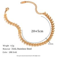 Simple Style Grain Stainless Steel Plating 18k Gold Plated Necklace sku image 1