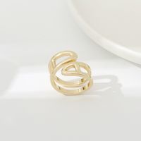 Women's Commute Korean Style Solid Color Alloy Hollow Out Scarf Ring sku image 1