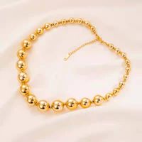 304 Stainless Steel Gold Plated Silver Plated Exaggerated Cool Style Plating Ball Necklace main image 6