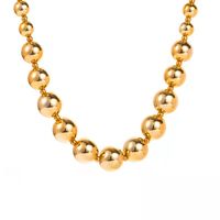 304 Stainless Steel Gold Plated Silver Plated Exaggerated Cool Style Plating Ball Necklace main image 5