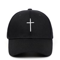 Unisex Basic Cross Embroidery Crimping Baseball Cap main image 6